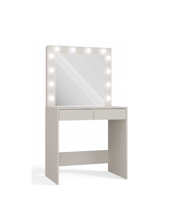 Toaletka Kosmetyczna MARINA 2S z Lustrem Oświetlenie KASZMIR