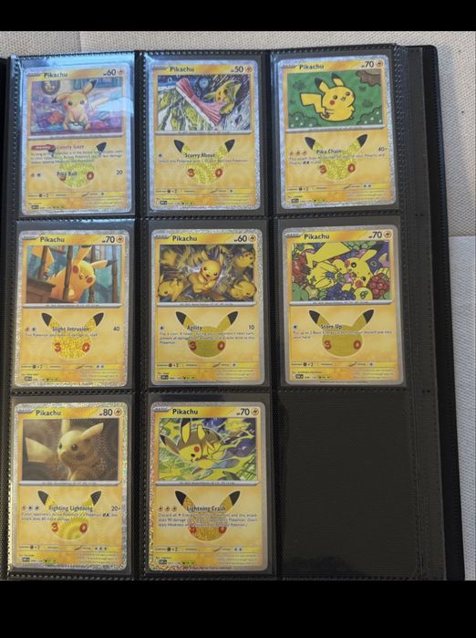 Karty pikachu - pokemon 30 th