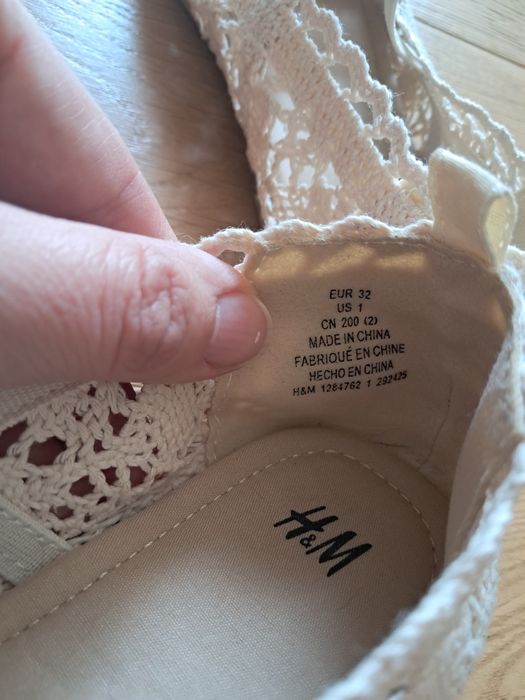 Baleriny espadryle h&m 32