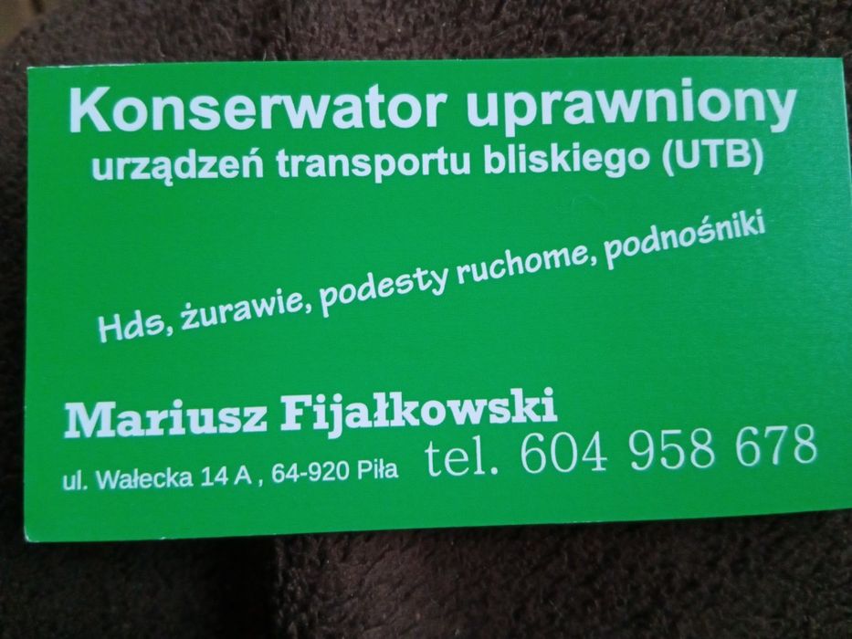 Konserwator   urządzeń transportu bliskiego