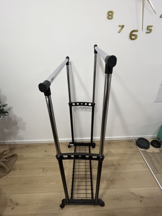 GUDME Stojak na ubrania GUDME podwójny czarny