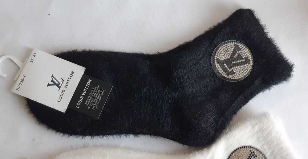 Носки мех норки женские Louis Vuitton