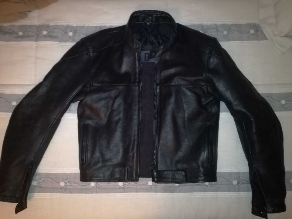 Casaco motard em pele