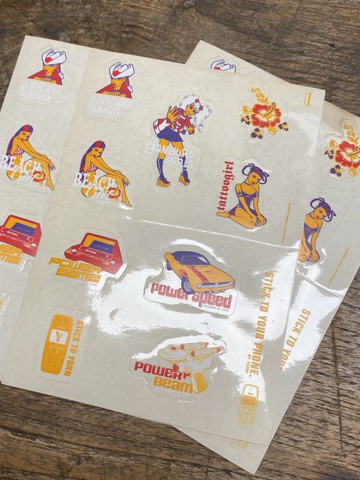 6 cartelas de Autocolantes YORN originais, ano 2000