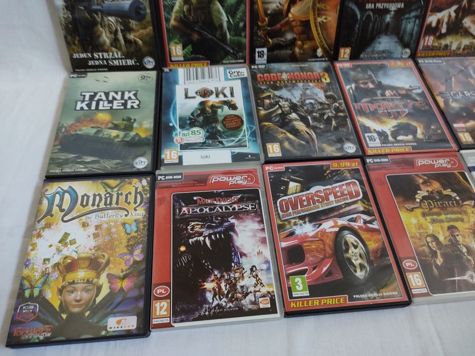 Gry komputerowe PC na płytach DVD FPS RPG zestaw 24 szt.