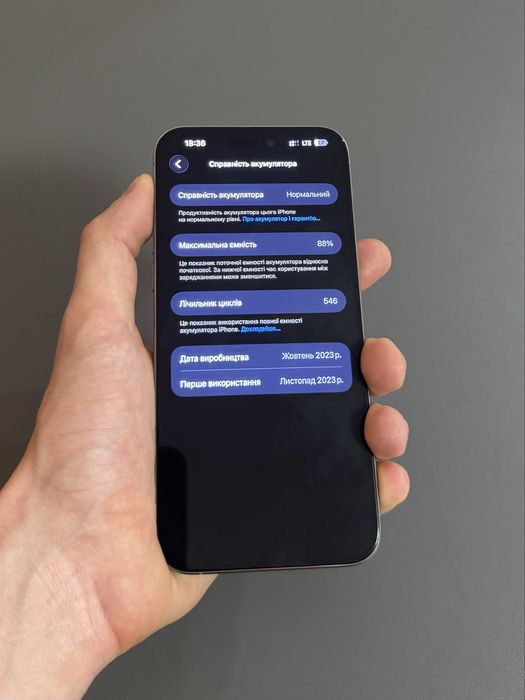 Айфон 15 про макс 256гб АКБ 88% Фіз сім Неверлок | iphone 15 pro max