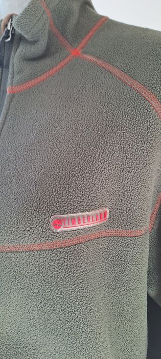 Casaco Timberland, malha polar, verde caqui, tam L