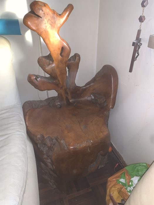 Mesa e banco ristico artisticopata casa oujardim esplanada casa de cam