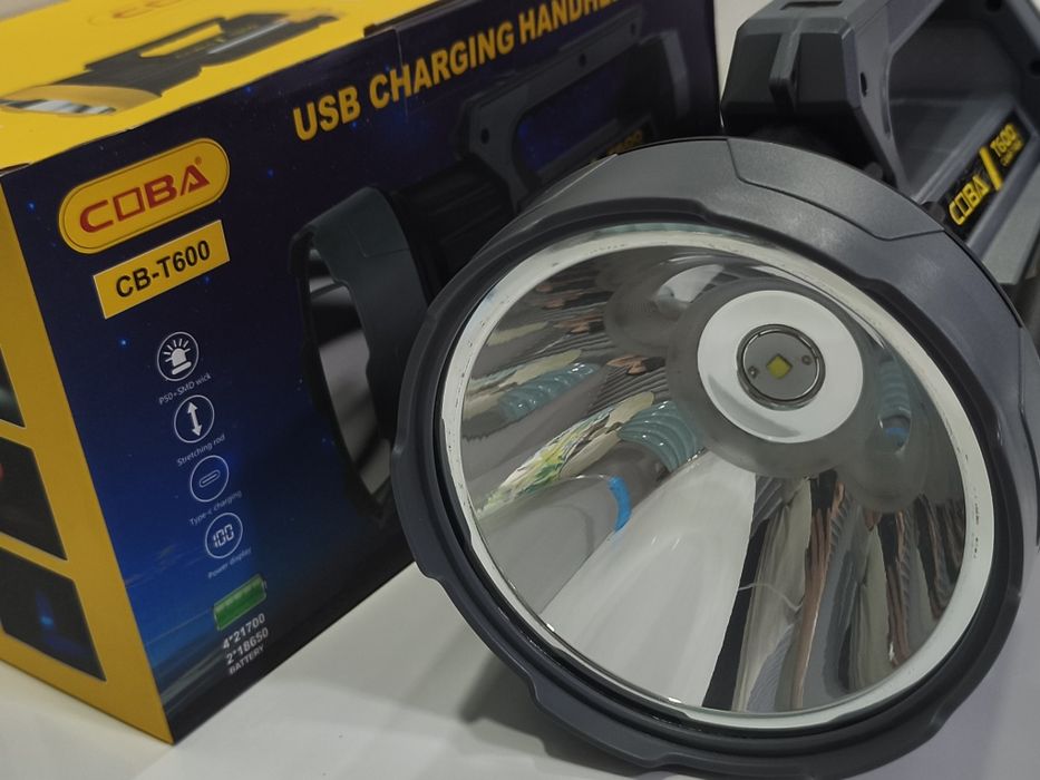 Lanterna de Mão Led com Projector de Emergência