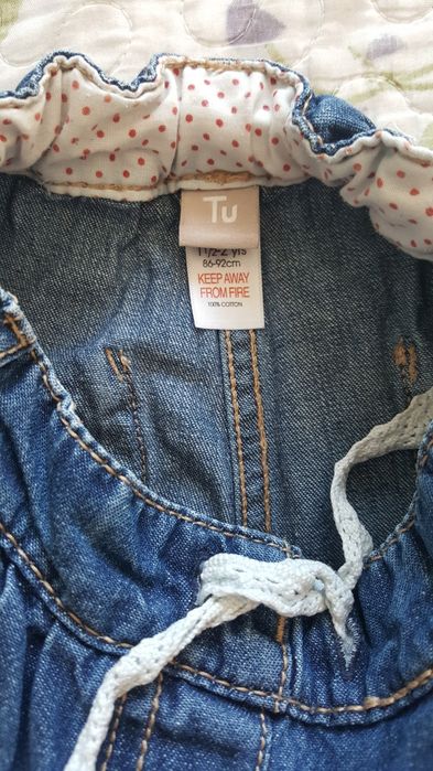 Spodnie jeansowe TU r.86-92 1.5-2 lata