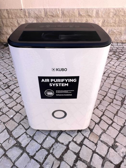 Desumidificador Kubo – 20L/dia, Cobertura até 52m², Função Secagem de Roupa, Silencioso, Branco