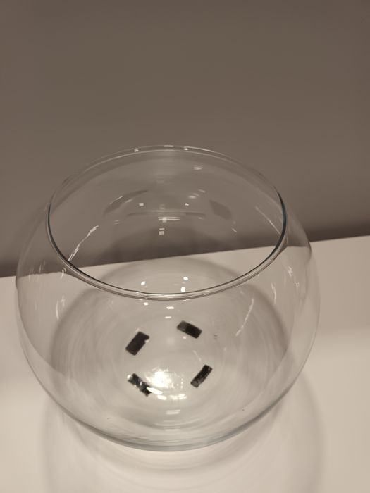 Aquário de vidro redondo