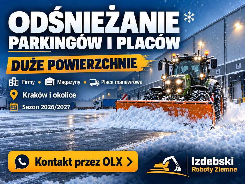 ODŚNIEŻANIE dużych parkingów, placów i terenów Firmowych | KRAKÓW I OKOLICE