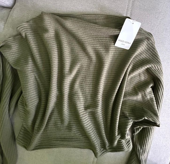 Bluzka sweter nietoperz khaki