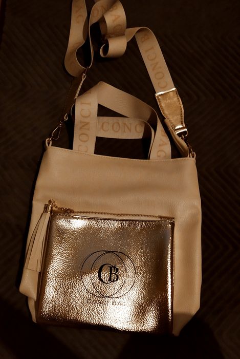 Torebka concy bag beżowa