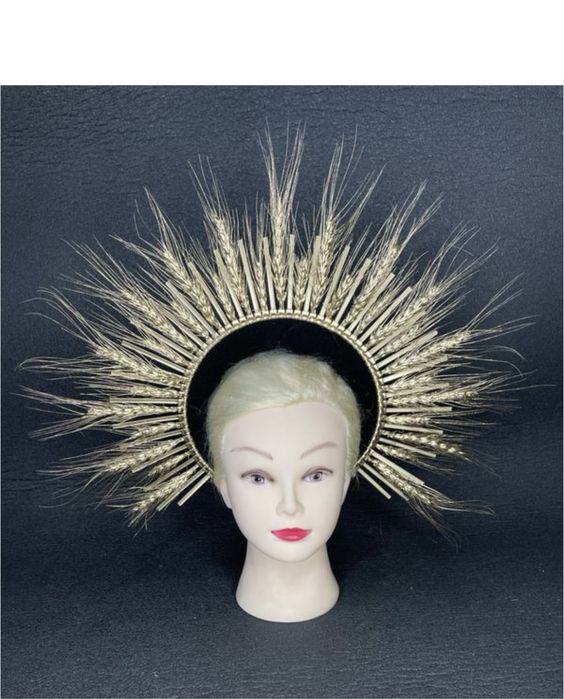 Корона на голову обруч вінок віночок з колосками пшениці колосків