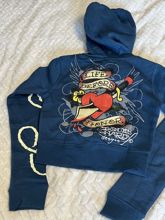 Ed hardy granatowy komplet dresowy secik dresy bluza swag baddie y2k
