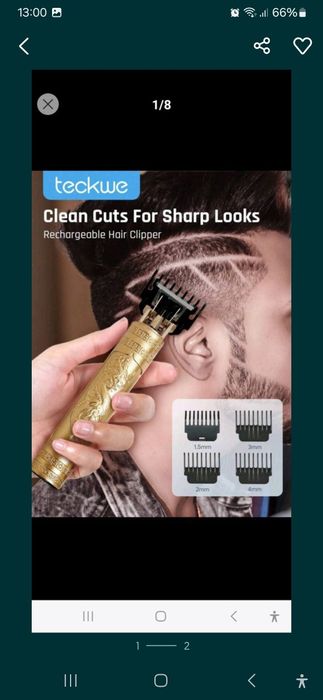 Máquina de cortar cabelo nova e aparar