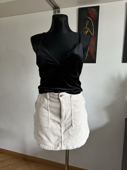 Elegancka koszula czarna Monki z wiazaniem