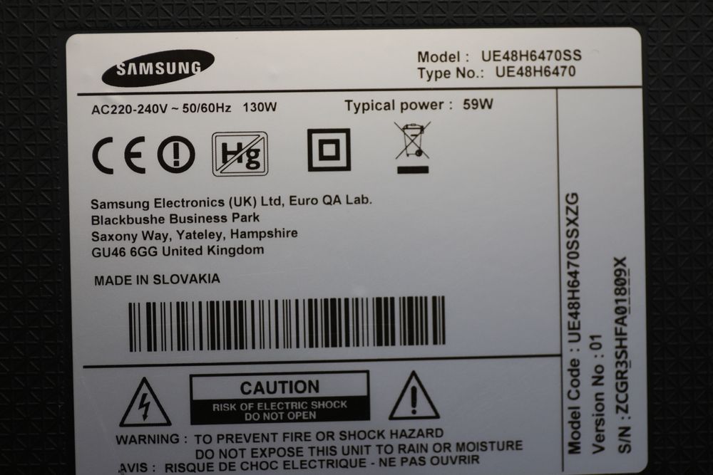 Samsung  UE48H6470SS    48  дюймов