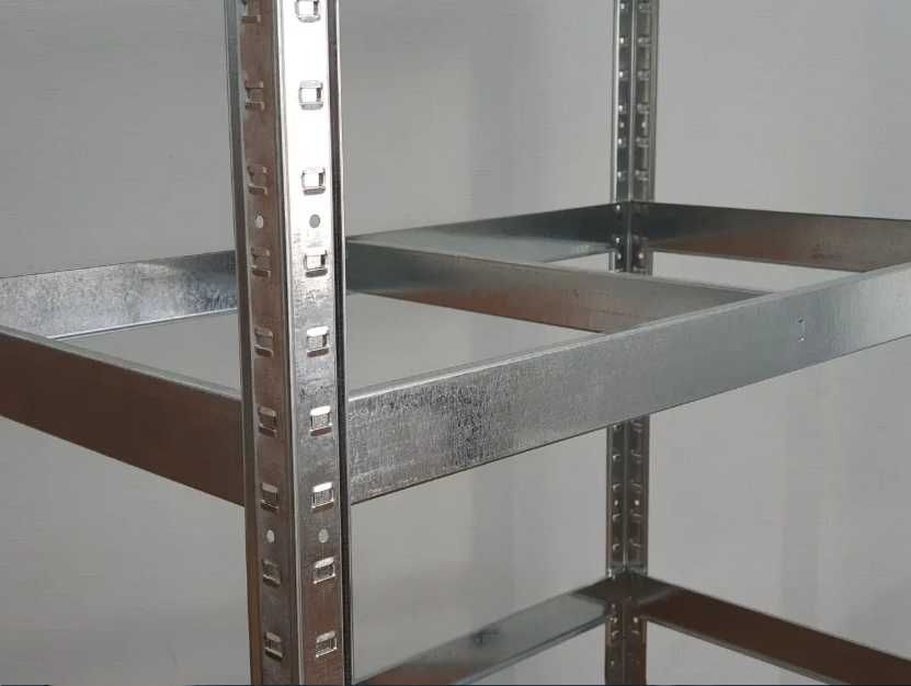 Стелаж поличковий для складу дому гаражу оцинкований полки з мдф