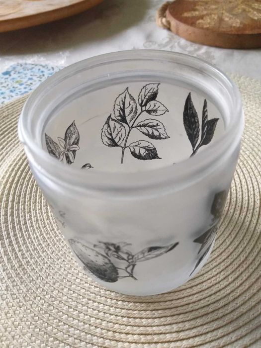 PURITY LAB szklany ozdobny wazonik po świecy