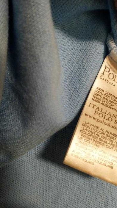 Polo club оригинал футболка поло трендового голубого цвета