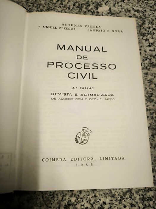 Manual de Processo Civil - Antunes Varela