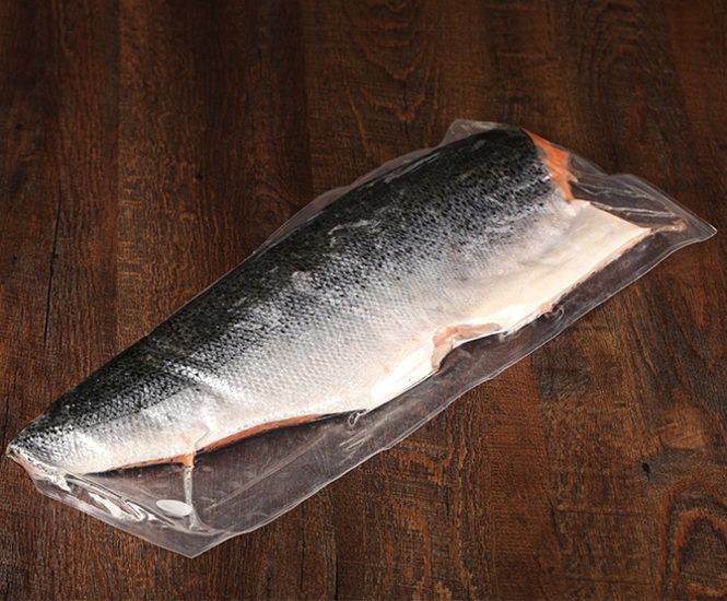 Філе лосося (семги), на шкірі, с/м, +-2кг. Ціна вказана за 1 кг.