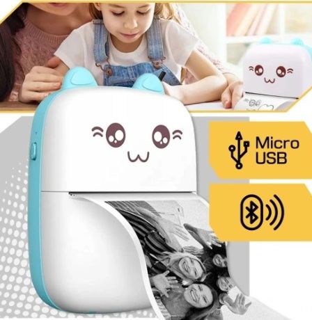 Przenośna drukarka termiczna Drukus – Idealna do notatek i etykiet!