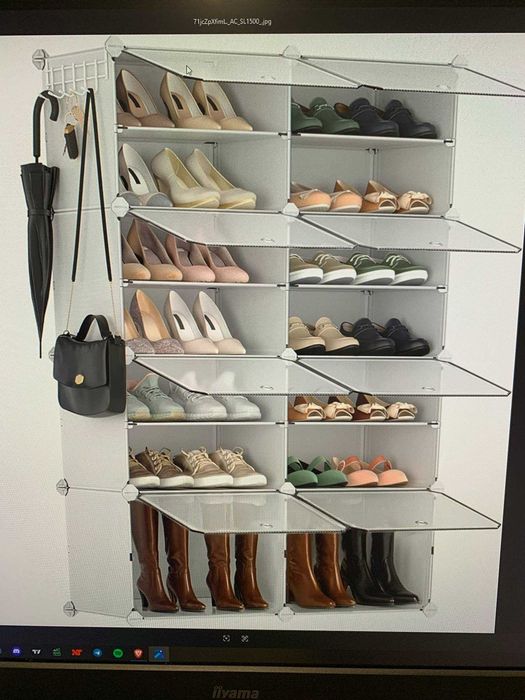 Organizer na Buty MODUŁOWY z Drzwiami i Stalową Ramą Szybki Montaż