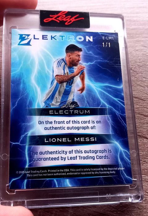 Lionel Messi Autógrafo Leaf 1/1 Selado.
