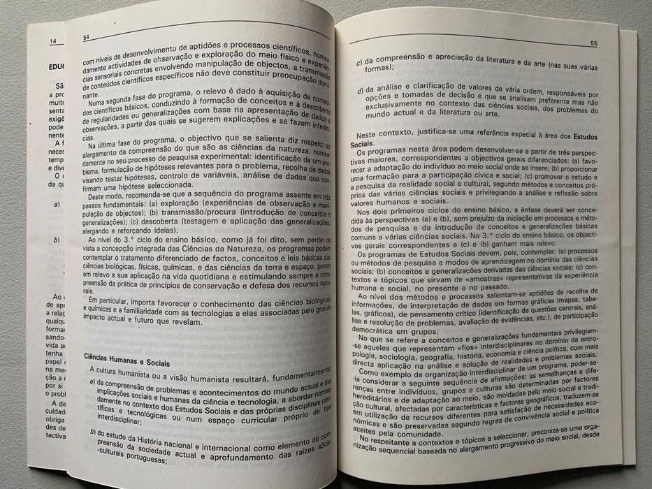 Objectivos Educacionais no Horizonte do Ano 2000