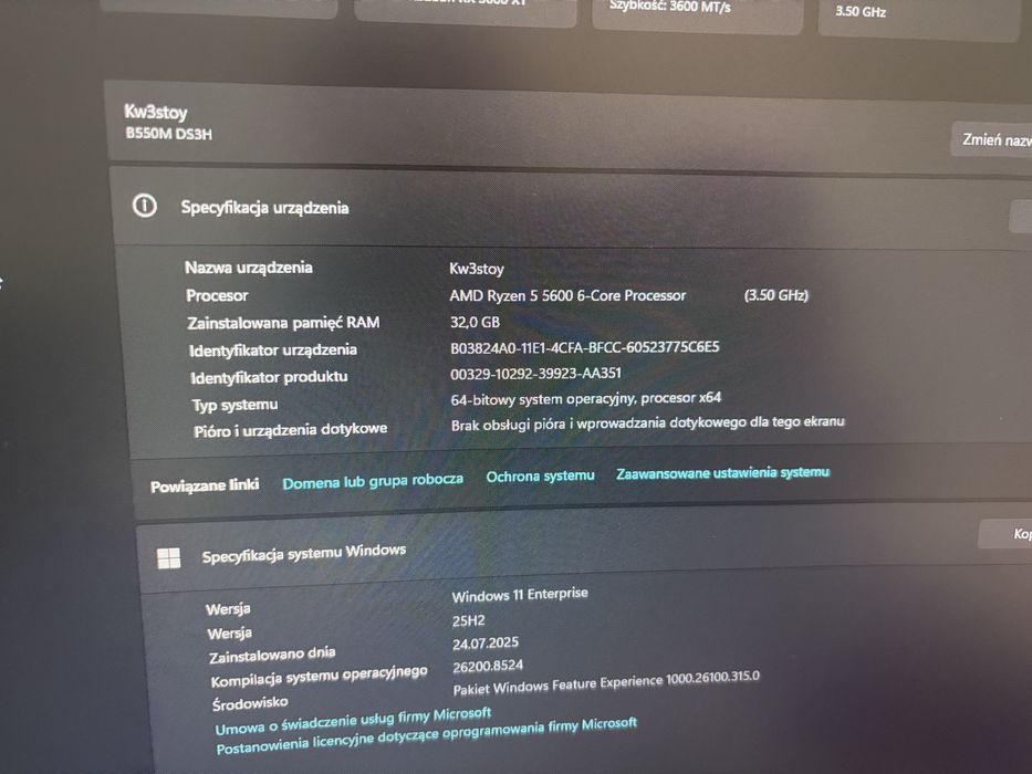 Komputer Ryzen 5 5600, radeon rx 9060xt, 16 gb ram + monitory i myszka