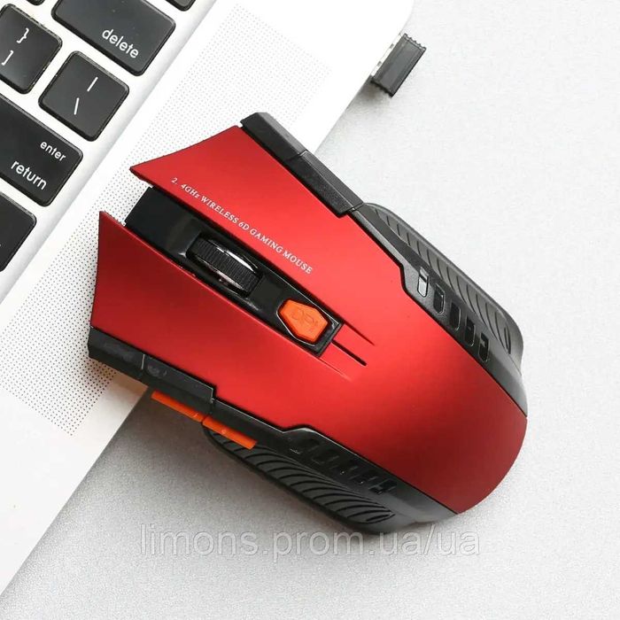 Миша бездротова 6D Gaming Mouse червона 2.4GHz