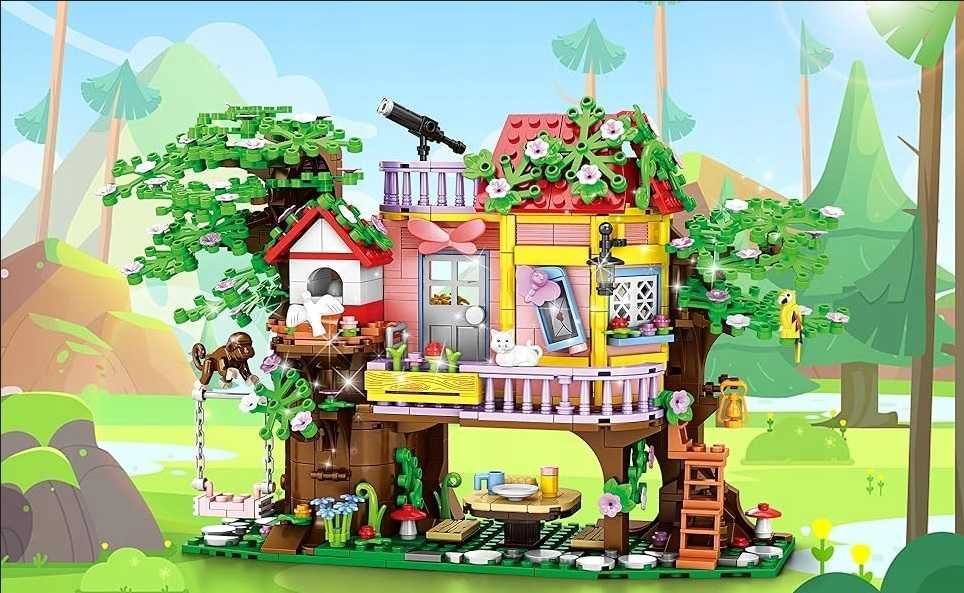 kompatybilne z"LEGO" Elefun Domek na drzewie  Duży zestaw 1100EL.