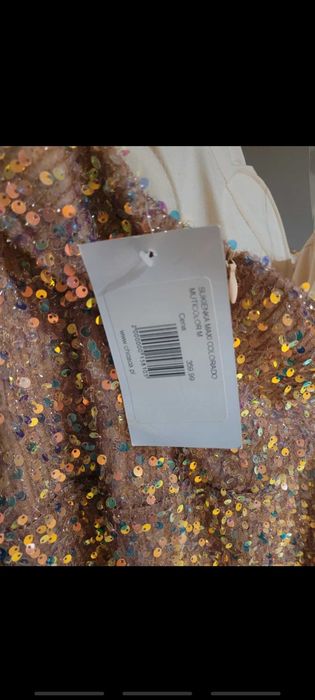 Suknia cekinowa złota