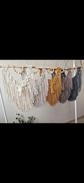 Brązowa makrama Nila boho ozdoba na ścianę rękodzieło na prezent