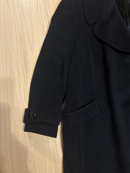 Czarny długi płaszcz oversize