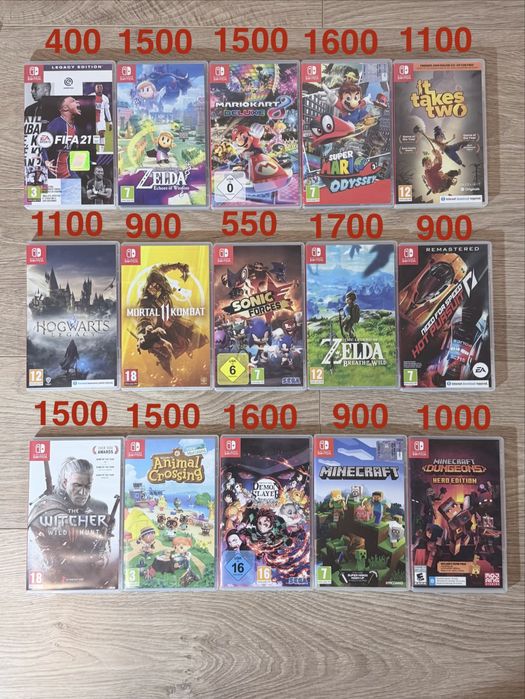 Nintendo Switch картриджі