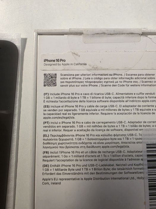 Capa película e caixa de iPhone 16 Pro