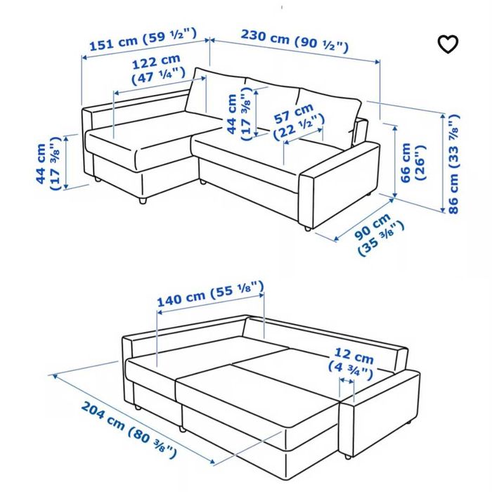 Sofá-cama FRIHETEN (IKEA) – Cinzento, com baú