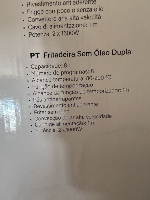 Airfryer Princess cesto duplo como nova