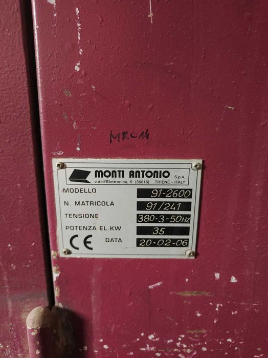 Kalander Sublimacja Materace Monti Antonio 260cm, 2006r 100% sprawna extra konstrukcja dla rolek