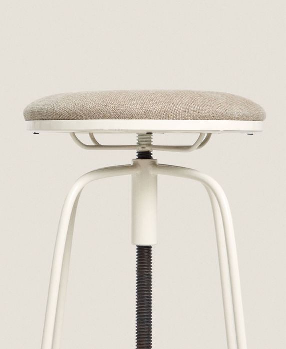 Banqueta Alta Giratória Linho Zara Home NOVO