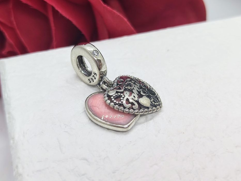 Charm's zawieszka podwójna Family miłość S925