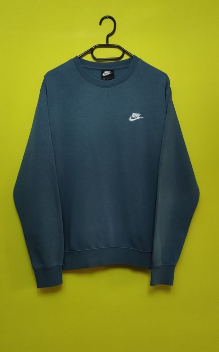 Bluza sportowa oversize  NIKE koloru zielonego morskiego z logo crewne
