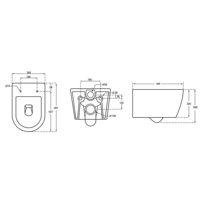 Унітаз підвісний Mixxus ELLIPSE