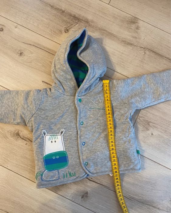 Ciepła bluza niemowlęca z kapturem, rozmiar 62, M&S
