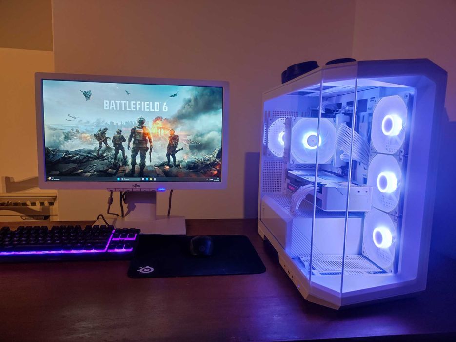 PC Gaming Ryzen 7500F • RTX 3080 10GB •32GB 6000•1TB NVMe• ARGB Branco